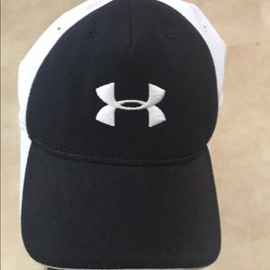 Under Armor white and black hat